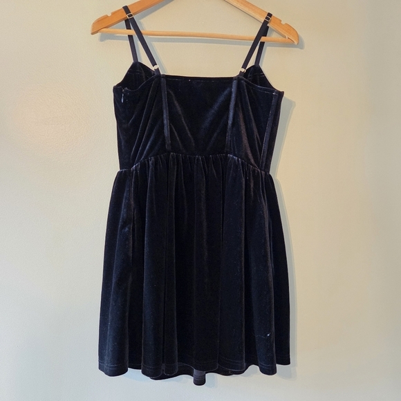 Betsey Johnson Vintage Velvet Corset Cocktail Feminine Party Dress Size Small - Picture 7 of 9